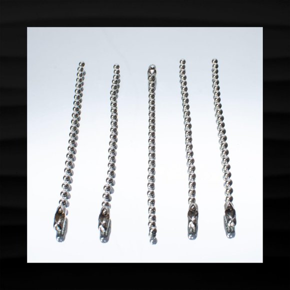 Accessories - (5) 4" SILVER NICKEL BALL CHAIN CONNECTOR 3.2mm